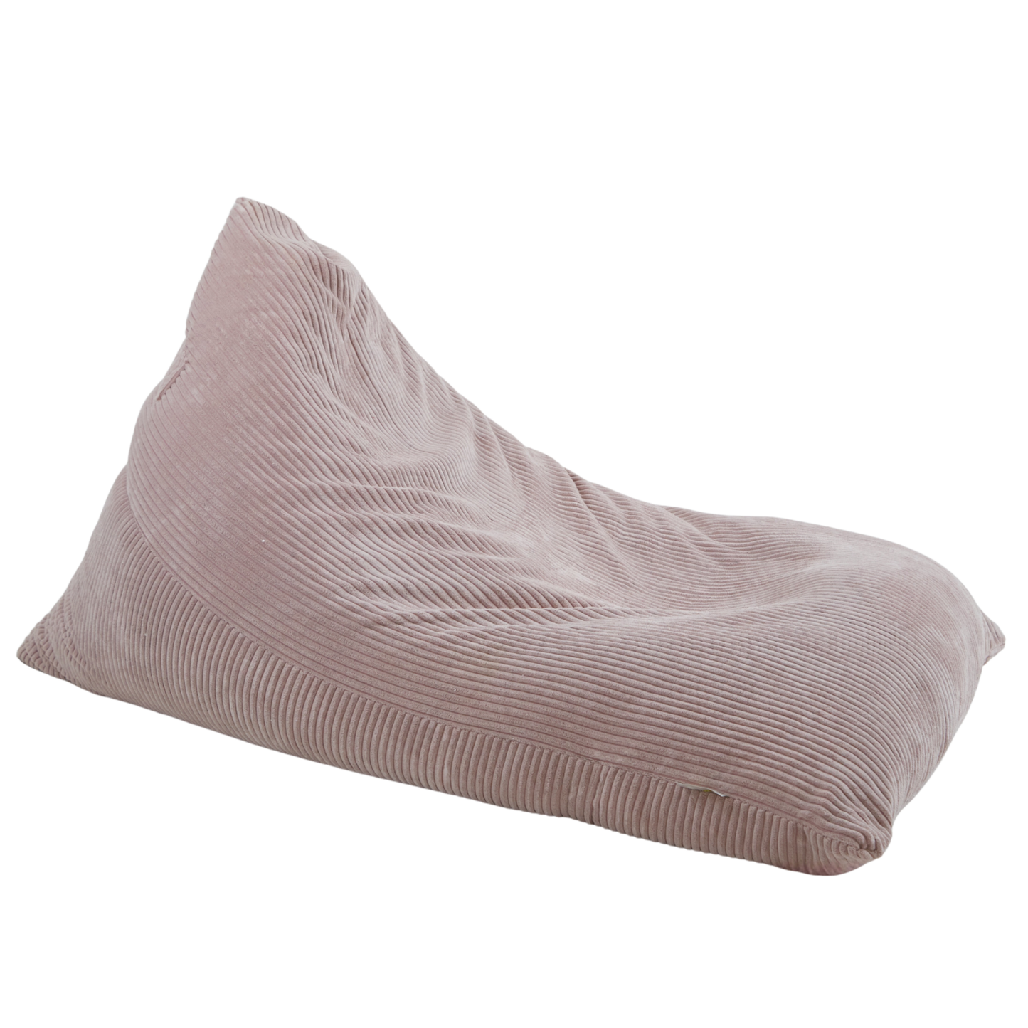 Wielka Poducha Joy wypchana granulatem z miękkiej i stylowej tkaniny sztruksowej w kolorze beżowym . 