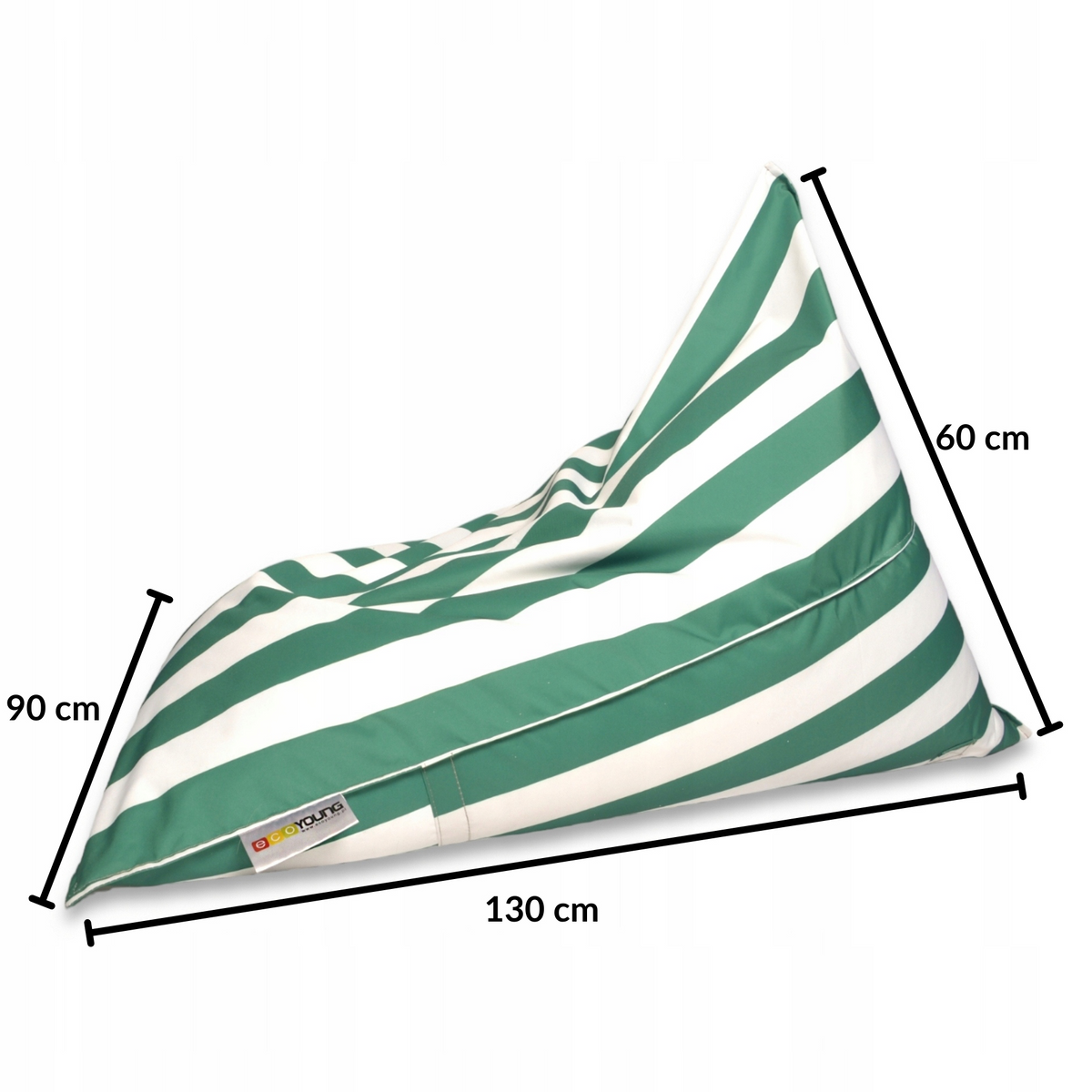 Fotel Poducha Stripe, wymiary 60 × 90 × 130 cm
