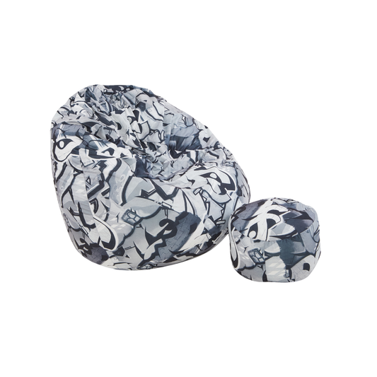 Fotel XL Graffiti + Pufa GRATIS