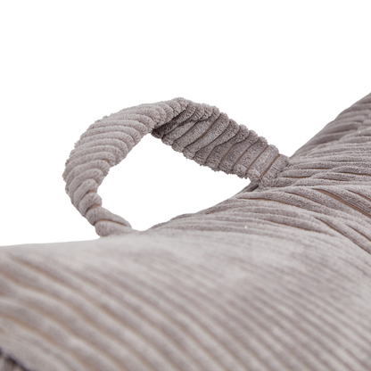 Sztruksowa rączka leżanki Canvas z tkaniny sztruksowej w kolorze jasnego brązu.