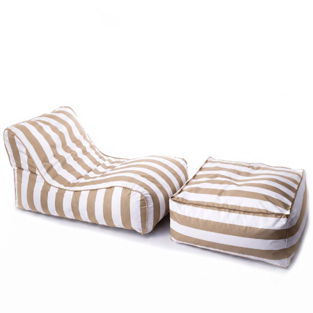 Zestaw Stripe Leżanka + Pufa