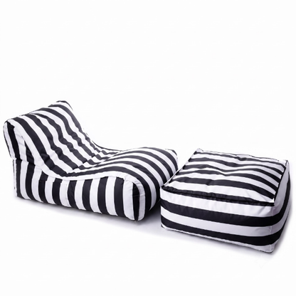 Zestaw Stripe Leżanka + Pufa
