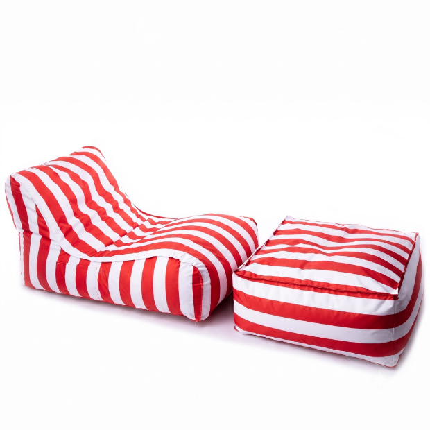 Zestaw Stripe Leżanka + Pufa