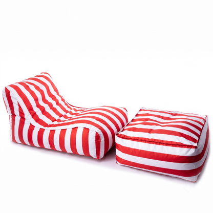 Zestaw Stripe Leżanka + Pufa