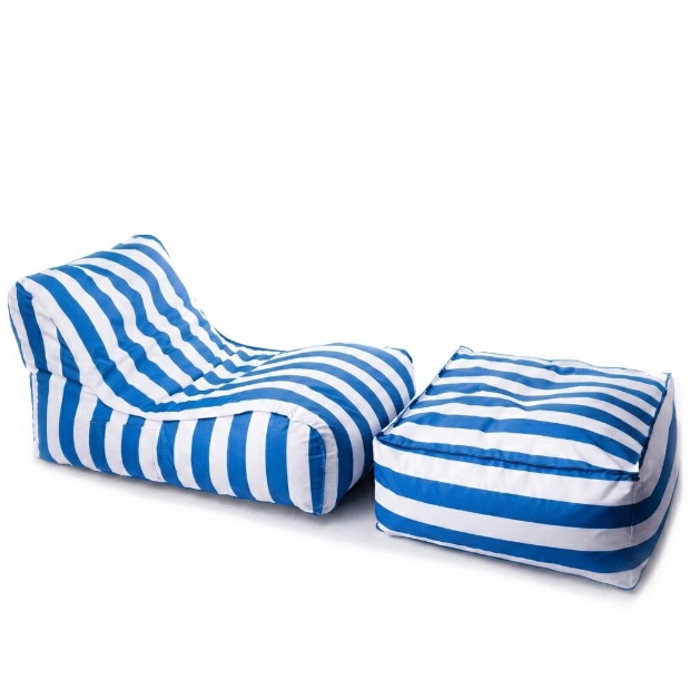 Zestaw Stripe Leżanka + Pufa