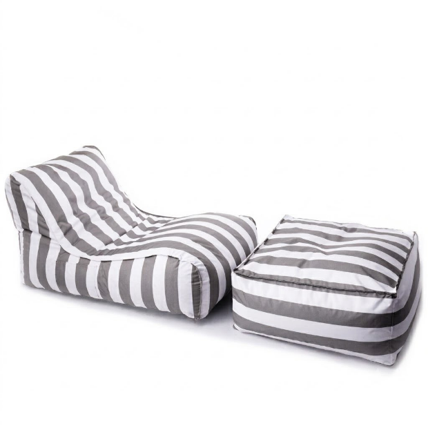 Zestaw Stripe Leżanka + Pufa