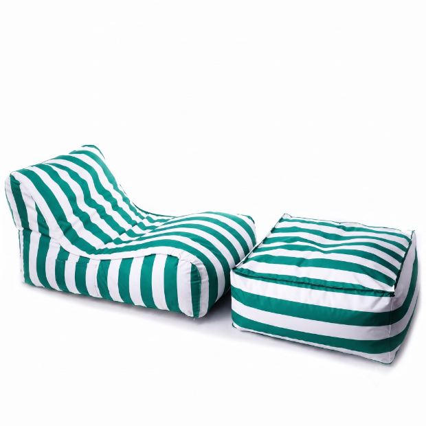 Zestaw Stripe Leżanka + Pufa