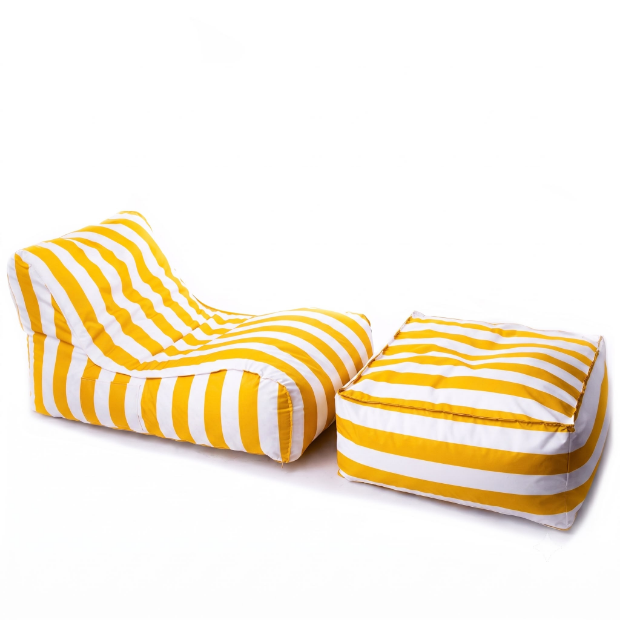 Zestaw Stripe Leżanka + Pufa