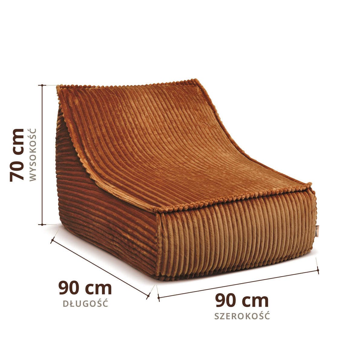 Fotel Horizont Cozy, wymiary dł. 90 × szer. 90 × wys. 70 cm