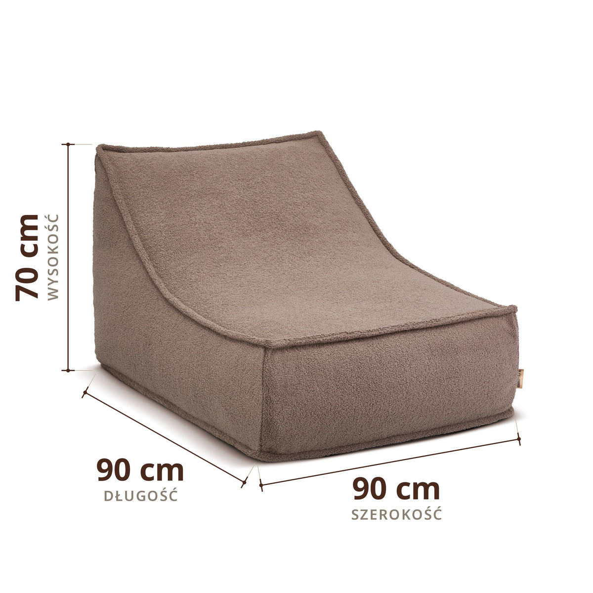 Fotel Horizont Teddy, wymiary dł. 90 × szer. 90 × wys. 70 cm