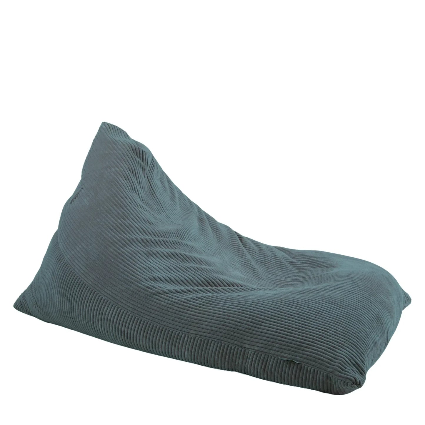 Fotel Poducha Joy Sztruks w kolorze azur, niska poducha ze sztruksu Easy Clean do siedzenia i leżenia, 130 cm
