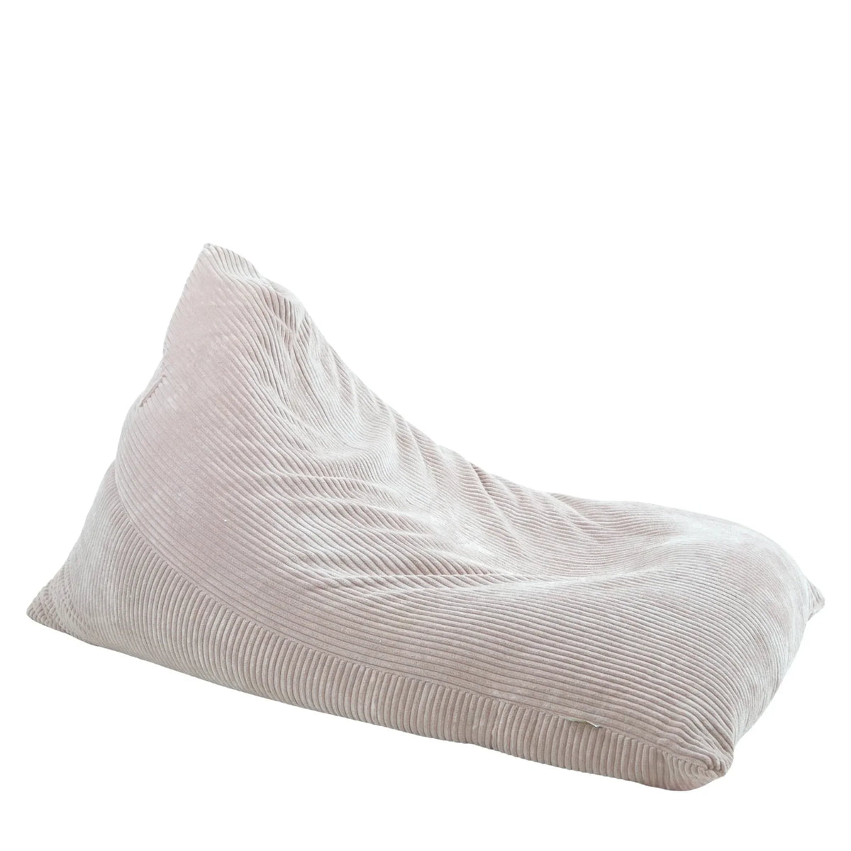 Fotel Poducha Joy Sztruks w kolorze jasny szary, niska poducha ze sztruksu Easy Clean do siedzenia i leżenia, 130 cm