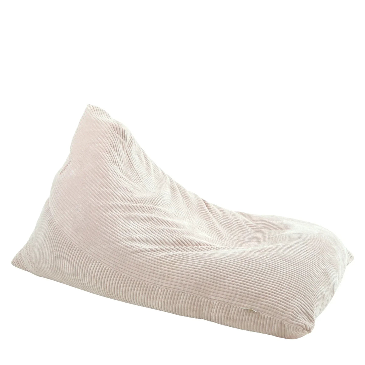 Fotel Poducha Joy Sztruks w kolorze kremowym, niska poducha ze sztruksu Easy Clean do siedzenia i leżenia, 130 cm