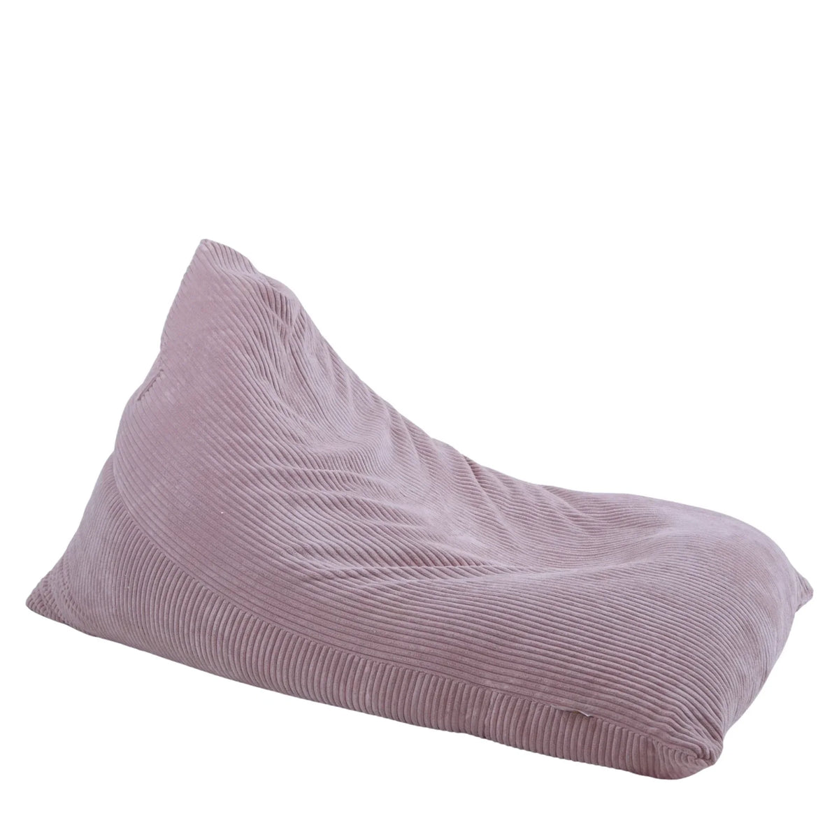 Fotel Poducha Joy Sztruks w kolorze lawendowym, niska poducha ze sztruksu Easy Clean do siedzenia i leżenia, 130 cm