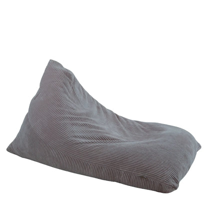 Fotel Poducha Joy Sztruks w kolorze popiel, niska poducha ze sztruksu Easy Clean do siedzenia i leżenia, 130 cm