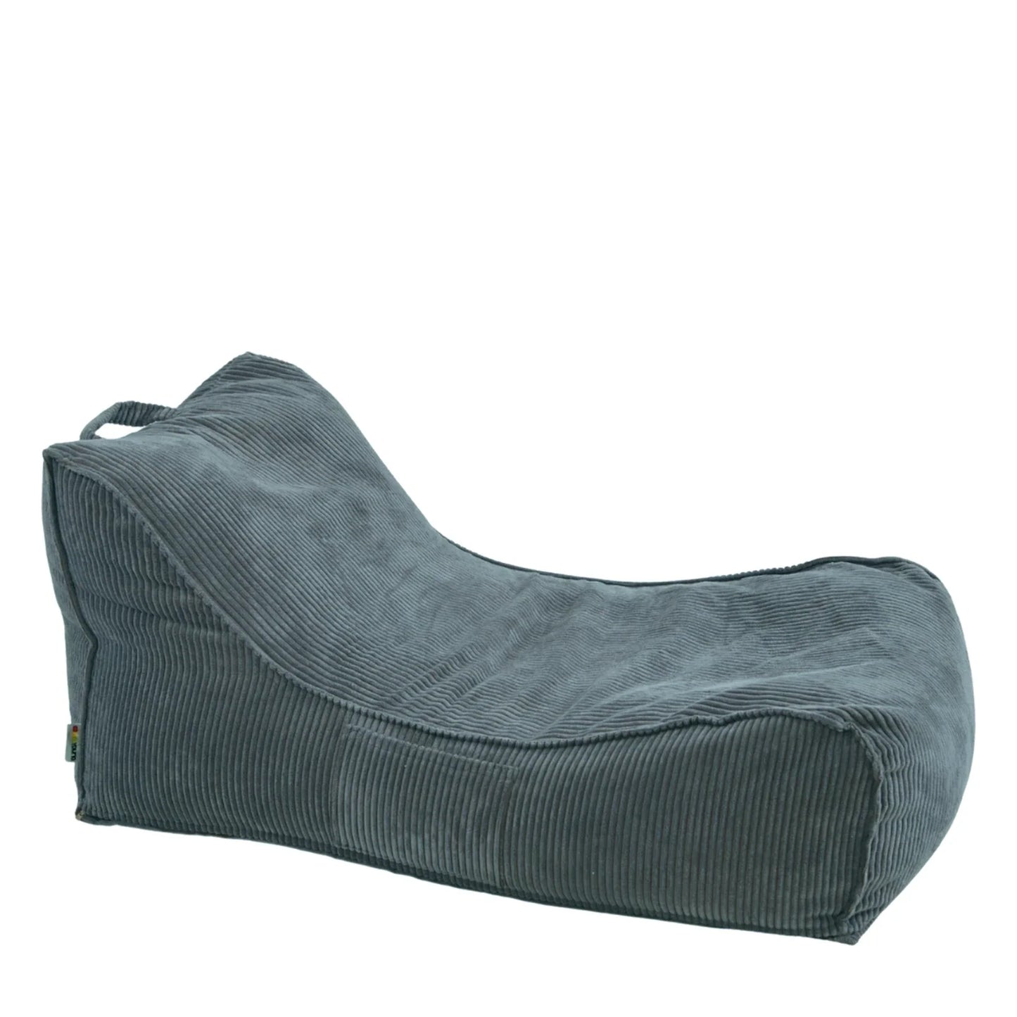 Leżanka Canvas Sztruks w kolorze azur, niska leżanka ze sztruksu Easy Clean, 125 cm długości