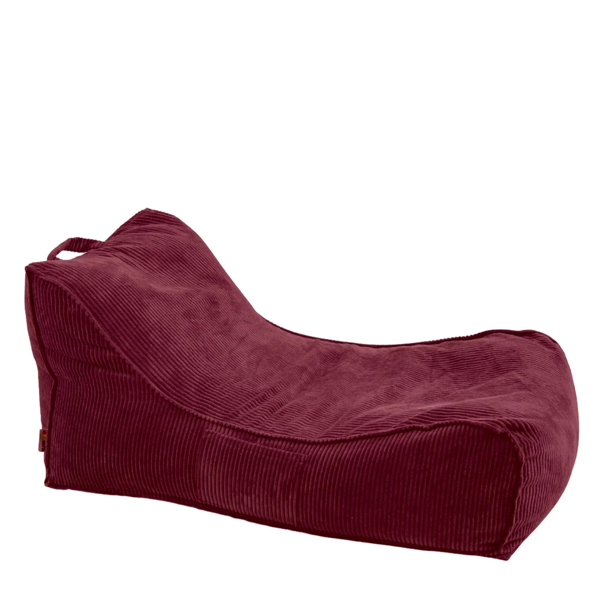 Leżanka Canvas Sztruks w kolorze czerwonym, niska leżanka ze sztruksu Easy Clean, 125 cm długości