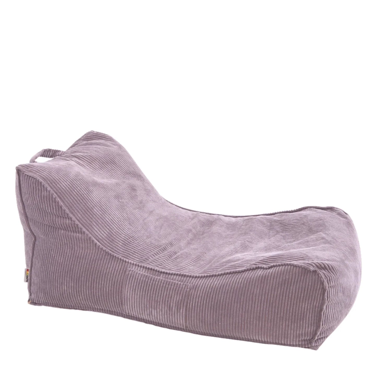 Leżanka Canvas Sztruks w kolorze lawendowym, niska leżanka ze sztruksu Easy Clean, 125 cm długości