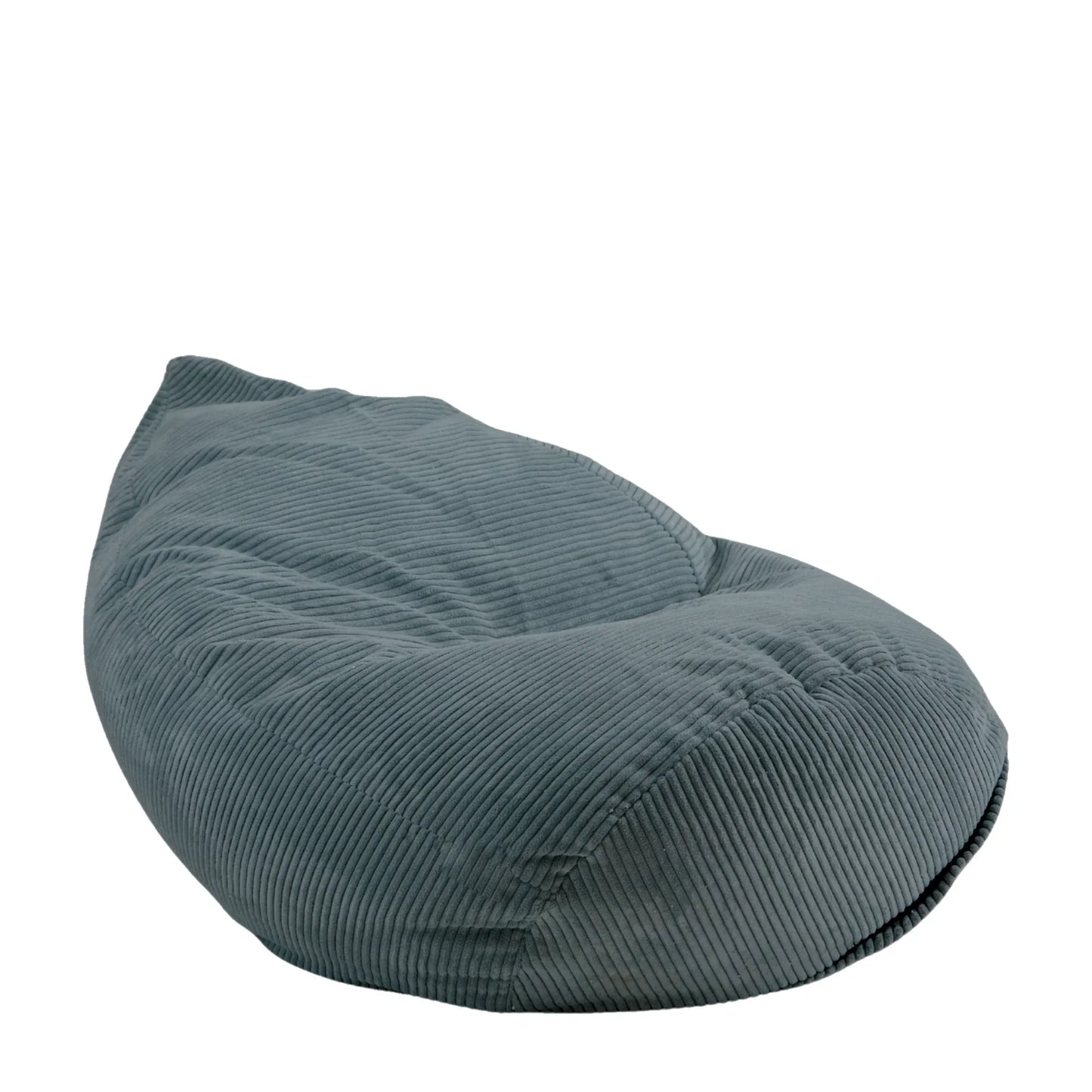 Fotel Poducha Sztruks w kolorze azur, wysoki worek sako ze sztruksu Easy Clean, 120 cm, podparcie pleców i karku