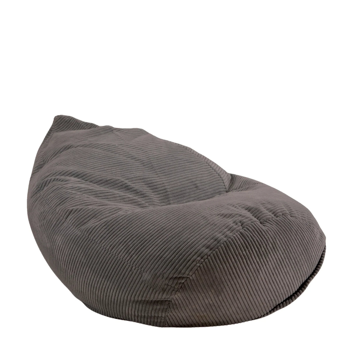 Fotel Poducha Sztruks w kolorze ciemny brąz, wysoki worek sako ze sztruksu Easy Clean, 120 cm, podparcie pleców i karku