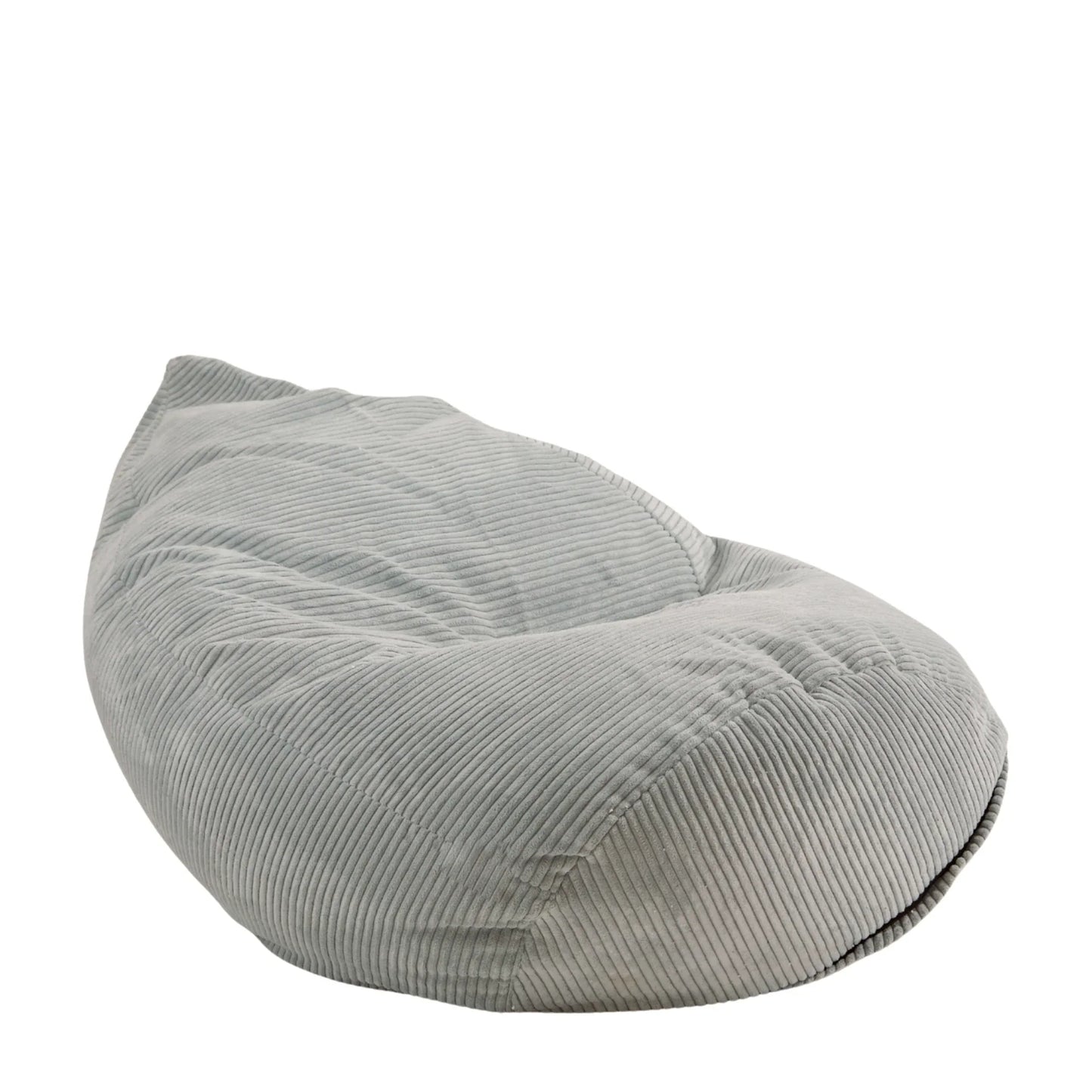 Fotel Poducha Sztruks w kolorze ciemny szary, wysoki worek sako ze sztruksu Easy Clean, 120 cm, podparcie pleców i karku