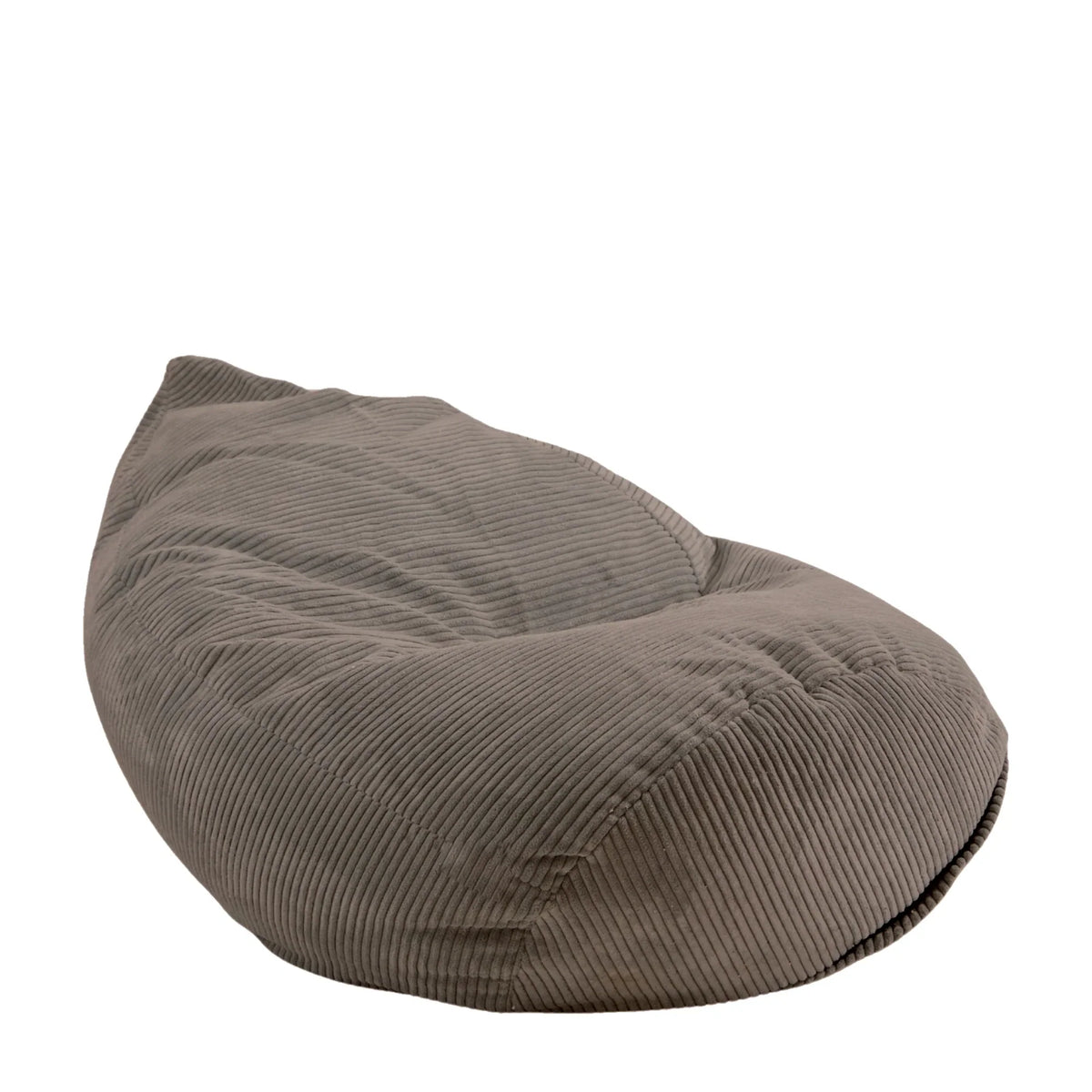Fotel Poducha Sztruks w kolorze jasny brąz, wysoki worek sako ze sztruksu Easy Clean, 120 cm, podparcie pleców i karku