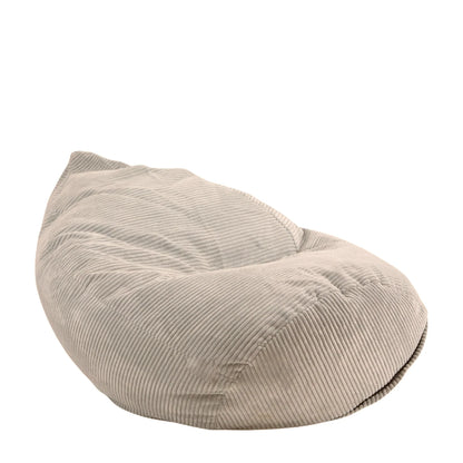 Fotel Poducha Sztruks w kolorze toffi, wysoki worek sako ze sztruksu Easy Clean, 120 cm, podparcie pleców i karku