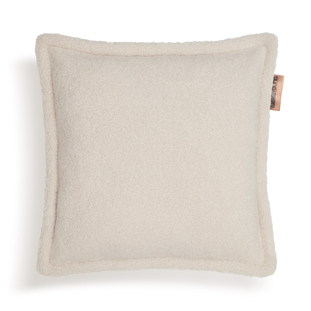 Poduszka boucle Teddy, 50 × 50 cm, kolor Ecru