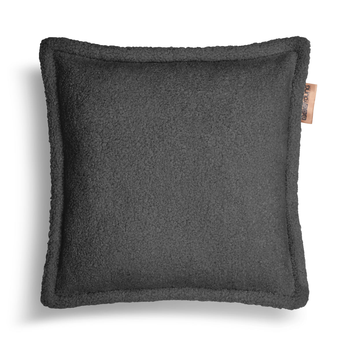 Poduszka boucle Teddy, 50 × 50 cm, kolor Grafit