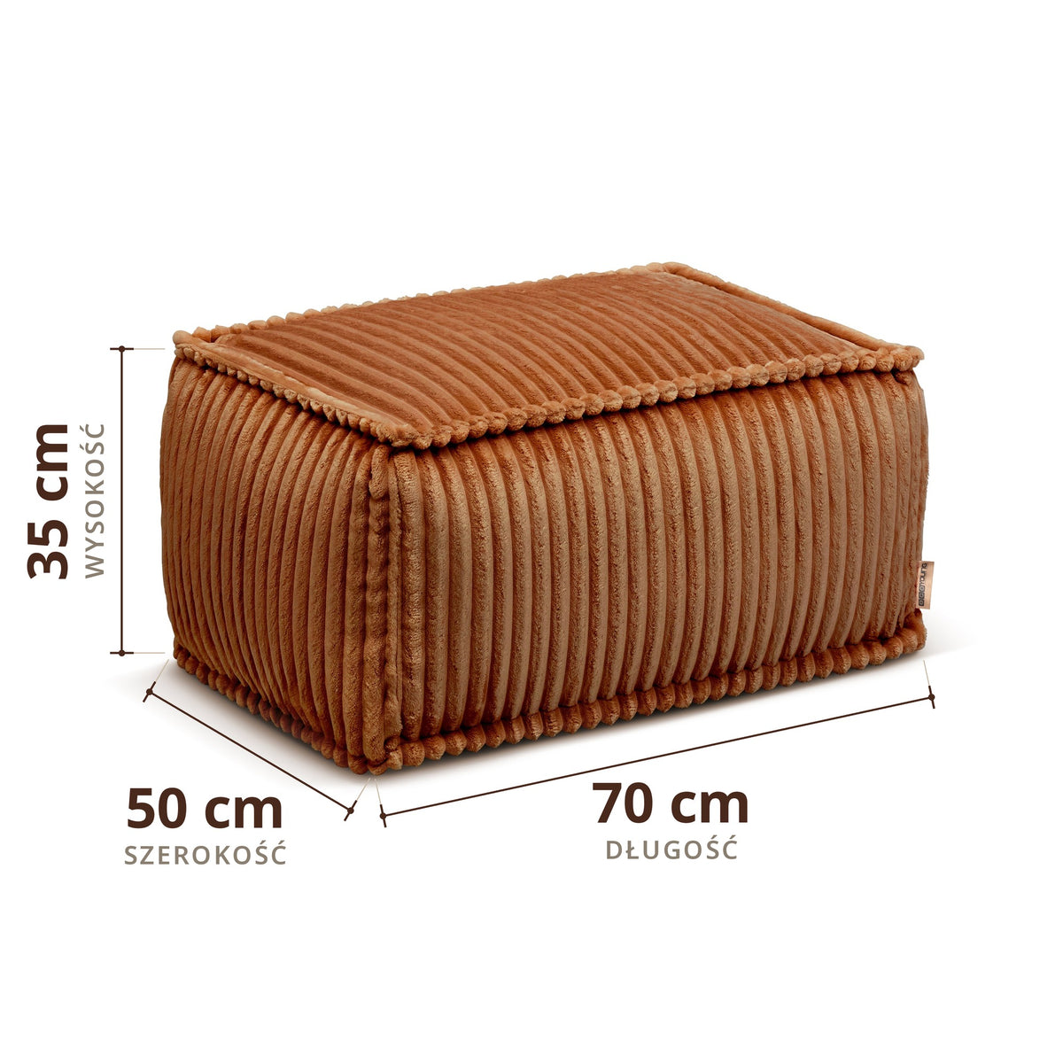 Pufa Atol Cozy, wymiary dł. 70 × szer. 50 × wys. 35 cm