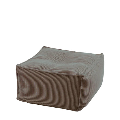 Pufa Sztruks Maxi w kolorze jasny brąz, podnóżek i siedzisko ze sztruksu Easy Clean, 60 x 60 x 38 cm