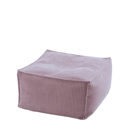 Pufa Sztruks Maxi w kolorze lawendowym, podnóżek i siedzisko ze sztruksu Easy Clean, 60 x 60 x 38 cm