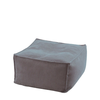 Pufa Sztruks Maxi w kolorze popiel, podnóżek i siedzisko ze sztruksu Easy Clean, 60 x 60 x 38 cm